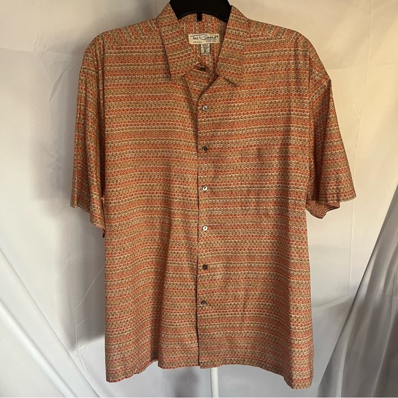 Tori Richard Men’s Vintage Button Up Aloha Shirt with Small Square Print Size XL - Picture 2 of 7